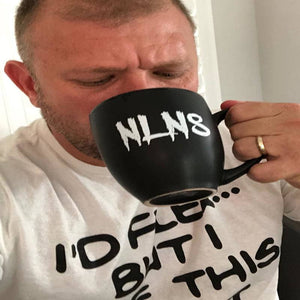 Black and white NLNS mug